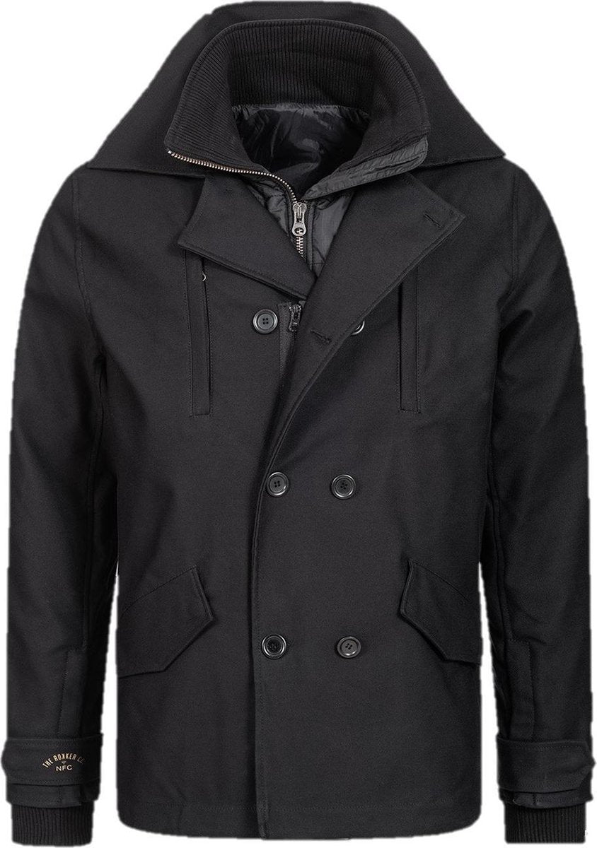 ROKKER Black Jack Black Textile Motorcycle Jacket XL