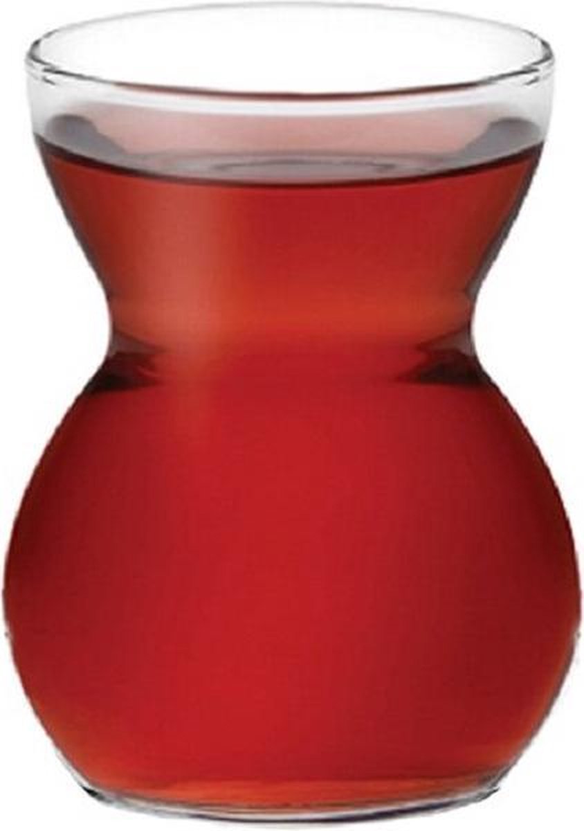 Pasabahce Dantel - Turkse theeglazen - Set van 6 - 140 ml