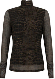 Tramontana | Croco Print Top | Print Blacks | Maat M
