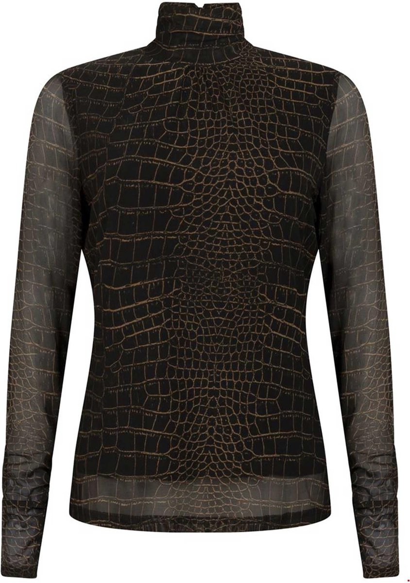 Tramontana | Croco Print Top | Print Blacks | Maat M