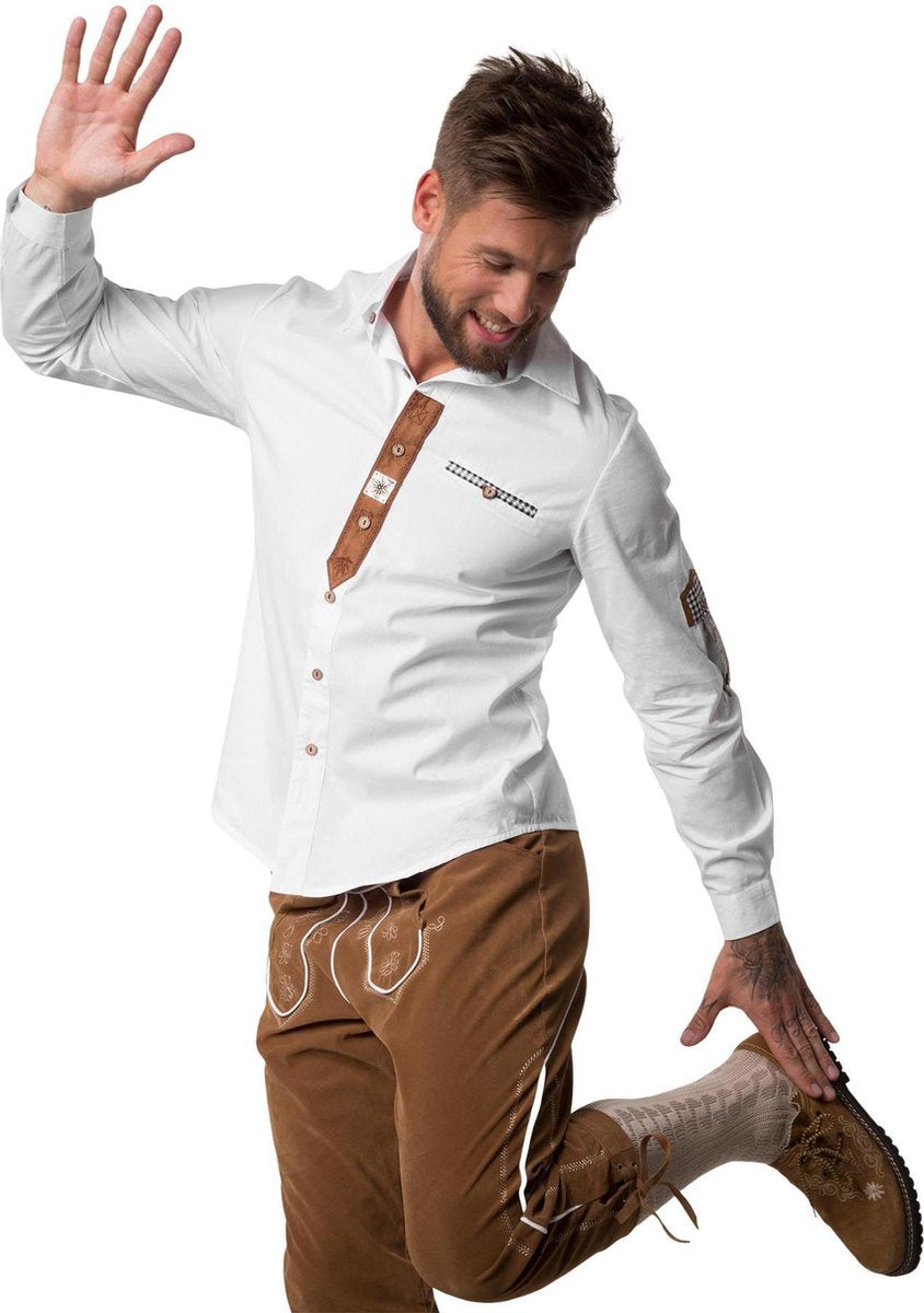 dressforfun - Hemd Franzl L  - verkleedkleding kostuum halloween verkleden feestkleding carnavalskleding carnaval feestkledij partykleding - 303002