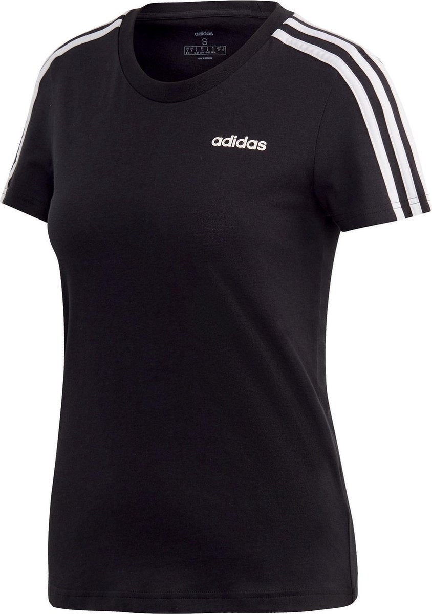adidas Essentials 3-Stripes Slim Fit Dames Sportshirt - Maat L