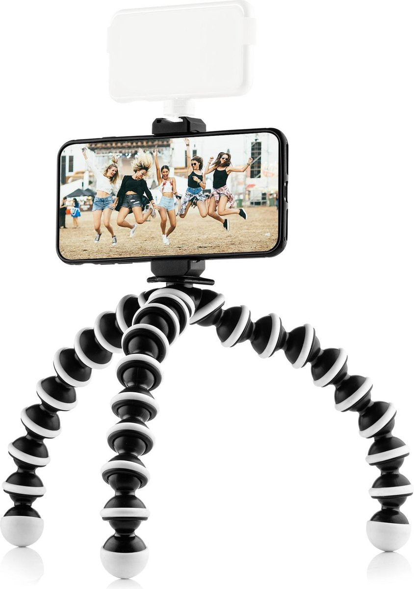 Flexibel statief XL met extra flexibele poten – met premium telefoonhouder