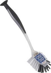 6x stuks afwasborstel met zuignap - 25 cm - zwart - afwassen - Huishoudelijke keukenaccessoires