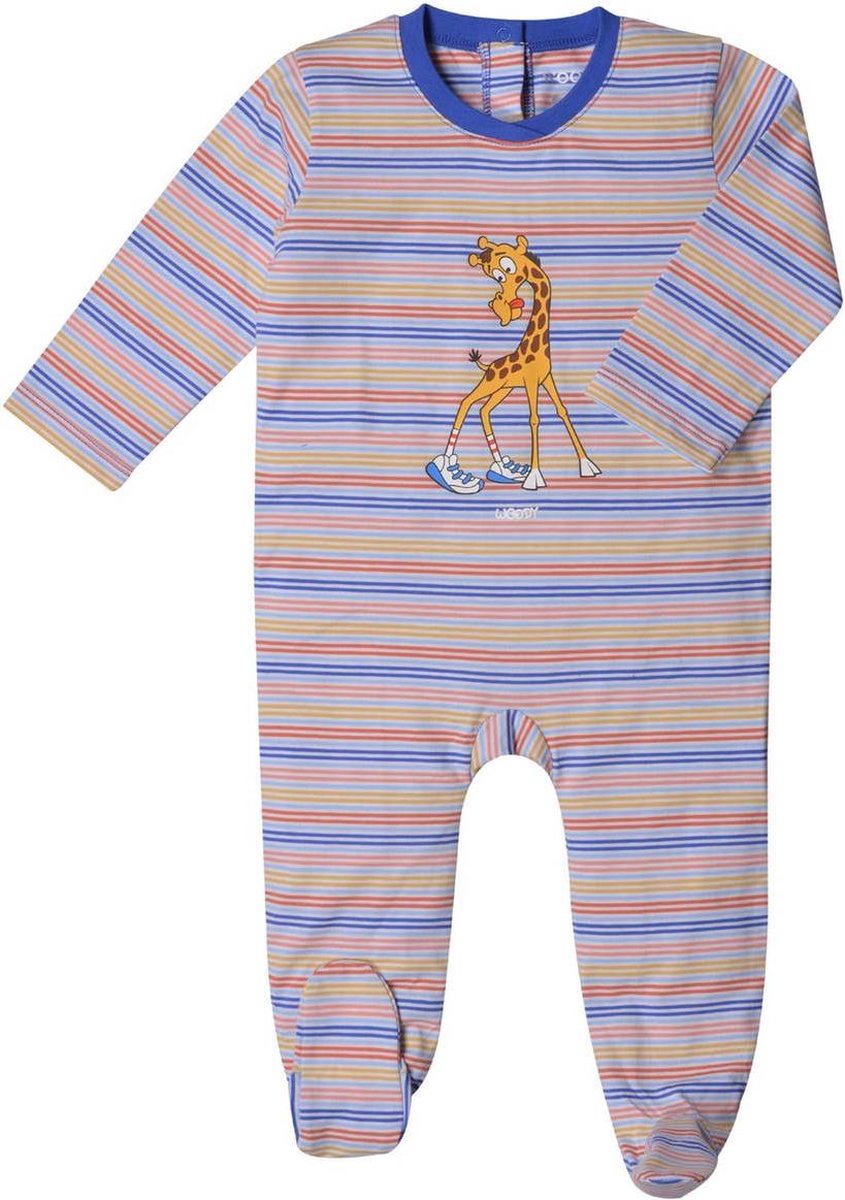 Woody – Romper Unisex – Veelkleurig gestreept - Giraf - 201-3-RBF-S/900 - maat 74