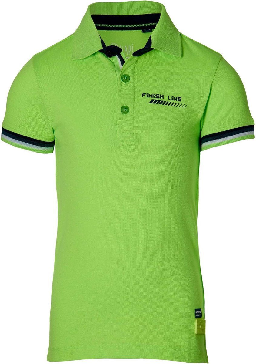 Quapi jongens polo t-shirt Filip Neon Green - maat 110/116