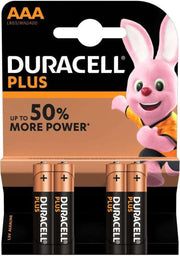 Duracell - Plus alkaline AAA-batterijen - 4 Stuks