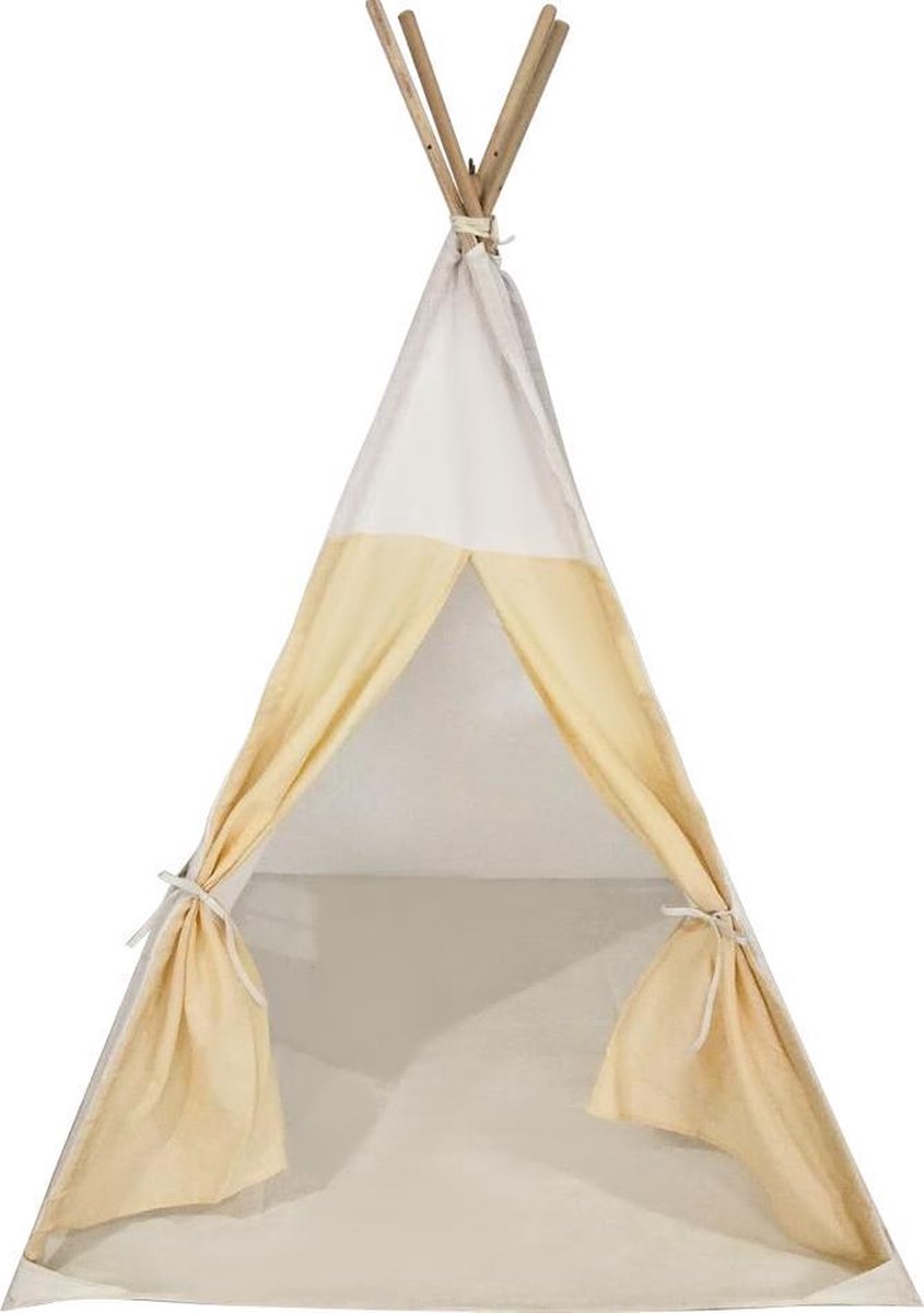 Wigwam tipi speeltent Floortje - indianen tent -  linnen en katoen