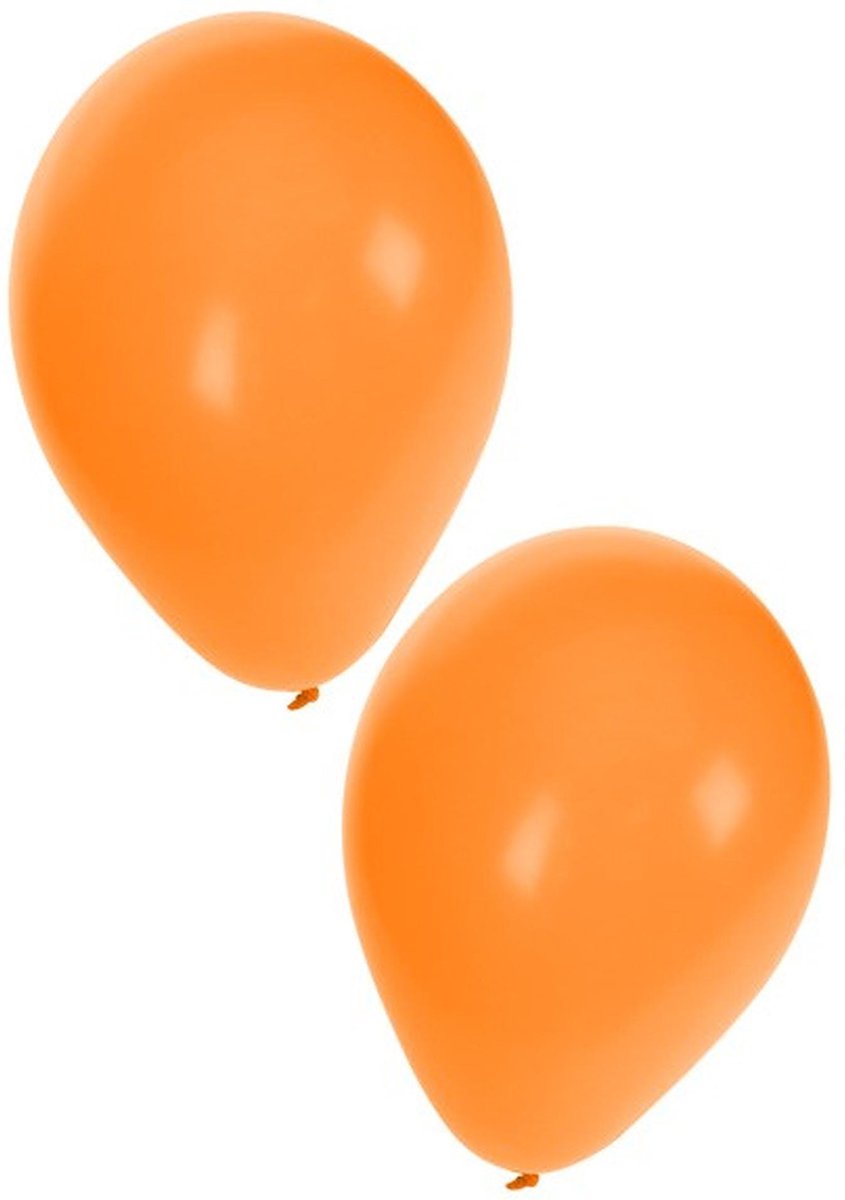 Oranje ballonnen 100 stuks | Ballonnen oranje voor lucht en helium