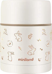 Miniland Thermosbeker Konijn 600 Ml Rvs Wit/oranje 3-delig