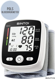 Bintoi® BXE100 - Bloeddrukmeter Pols - Hartslagmeter - USB Oplaadbaar - Incl. Opbergcase