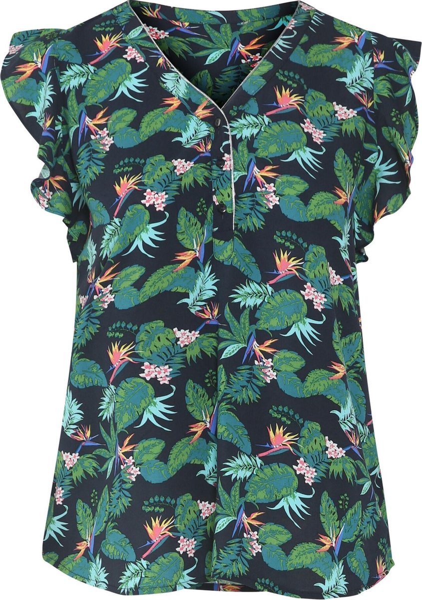 Blouse in viscose met jungleprint