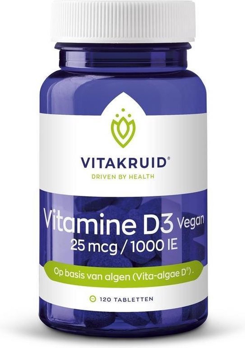 Vitakruid / Vitamine D3 Vegan 25 mcg / 1000 IE - 120 tabletten