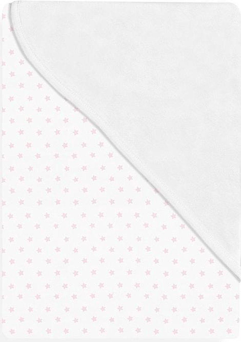 Interbaby Babydeken Star 75 X 65 Cm Katoen Wit/roze