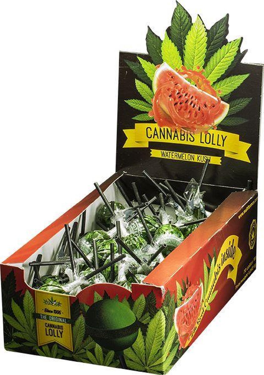 Cannabis Lollies Watermelon Kush - Display - 70 pieces
