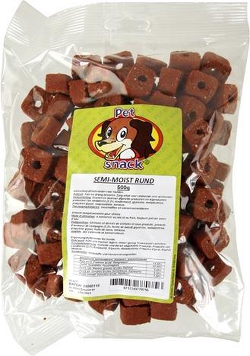Petsnack semi-moist rund - 500 gr - 10 stuks