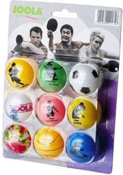 Joola Tafeltennisballetjes Fan | 9 stuks op Blister| Tafeltennisballen gekleurd