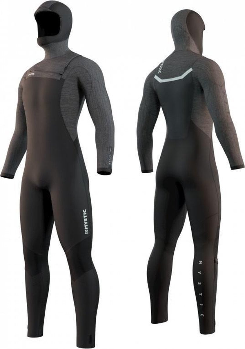 Mystic Heren Wetsuit Voltt Hooded Fullsuit 6/4/3mm Fzip - Black LT