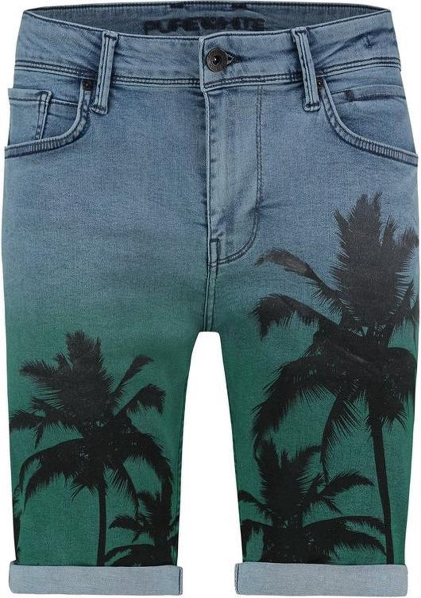 Purewhite The Steve 279 - Blue Tropical - Slim fit