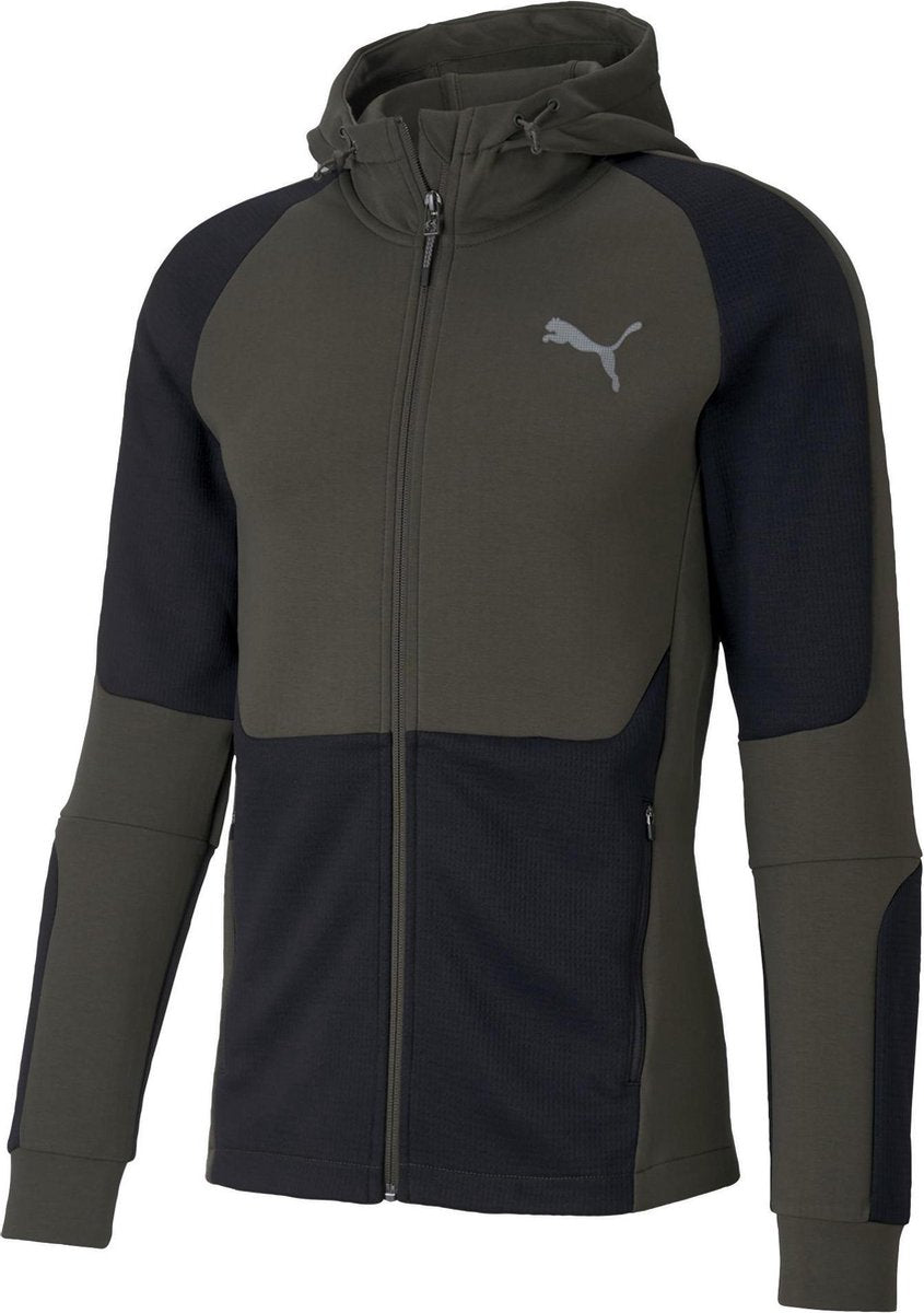 Puma Evostripe heren sweatvest - Groen - Maat L