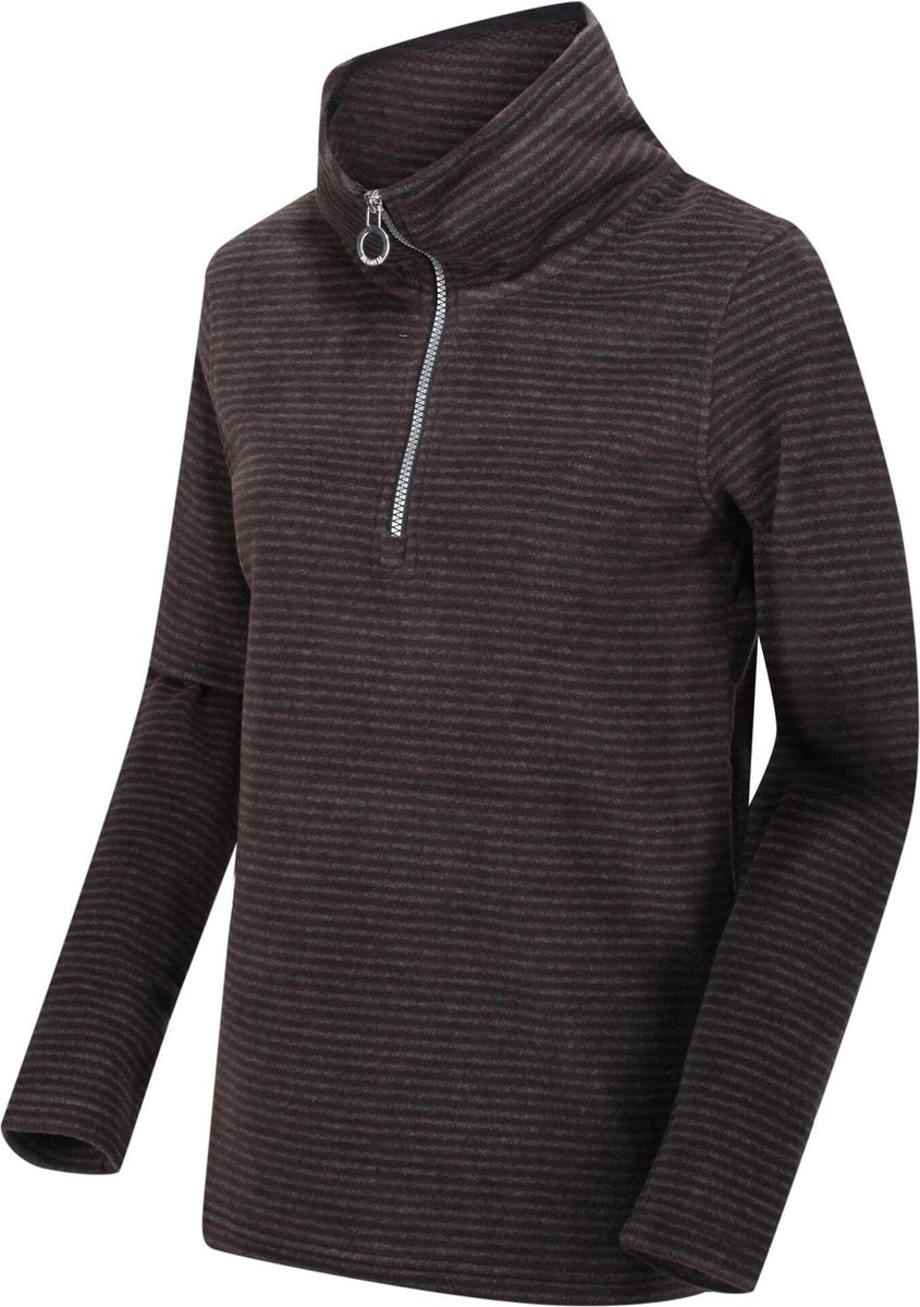 Solenne van Regatta voor Dames met halve rits van gestreept Fleece met een gemiddeld gewicht