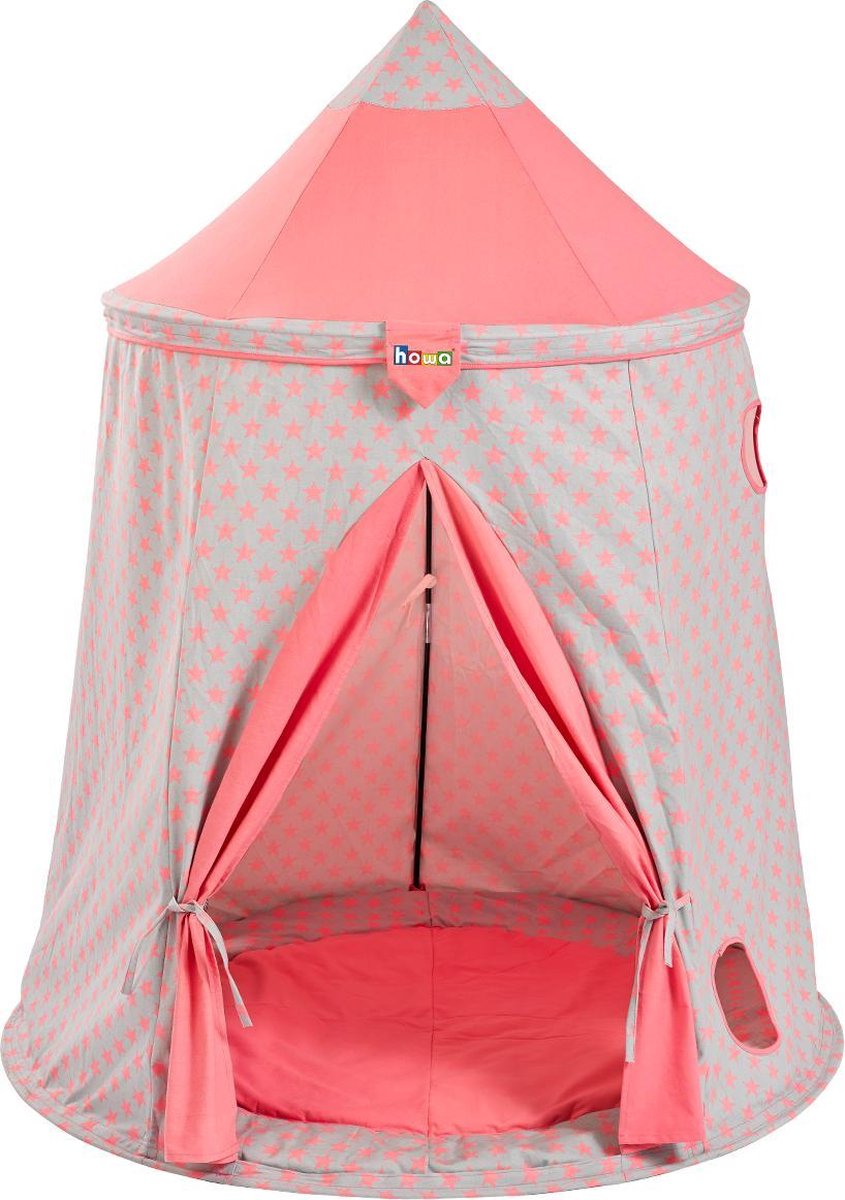 howa Speeltent Speelhuis "Samia" roze / grijs met Vloermat 8503
