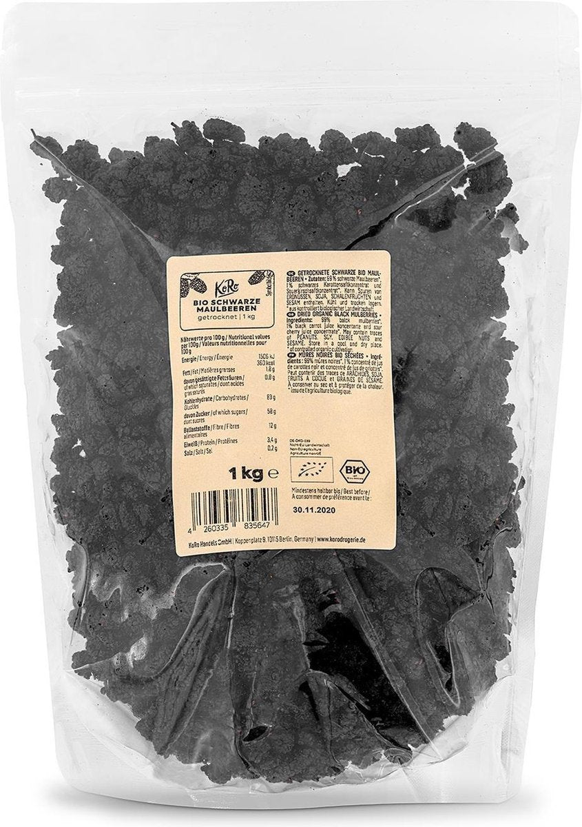 KoRo | Biologische zwarte Moerbeien 1 kg