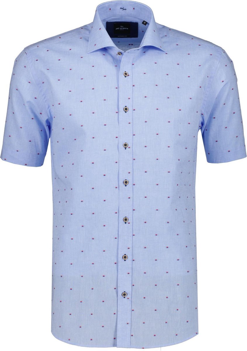 Jac Hensen Overhemd - Modern Fit - Blauw - 4XL Grote Maten