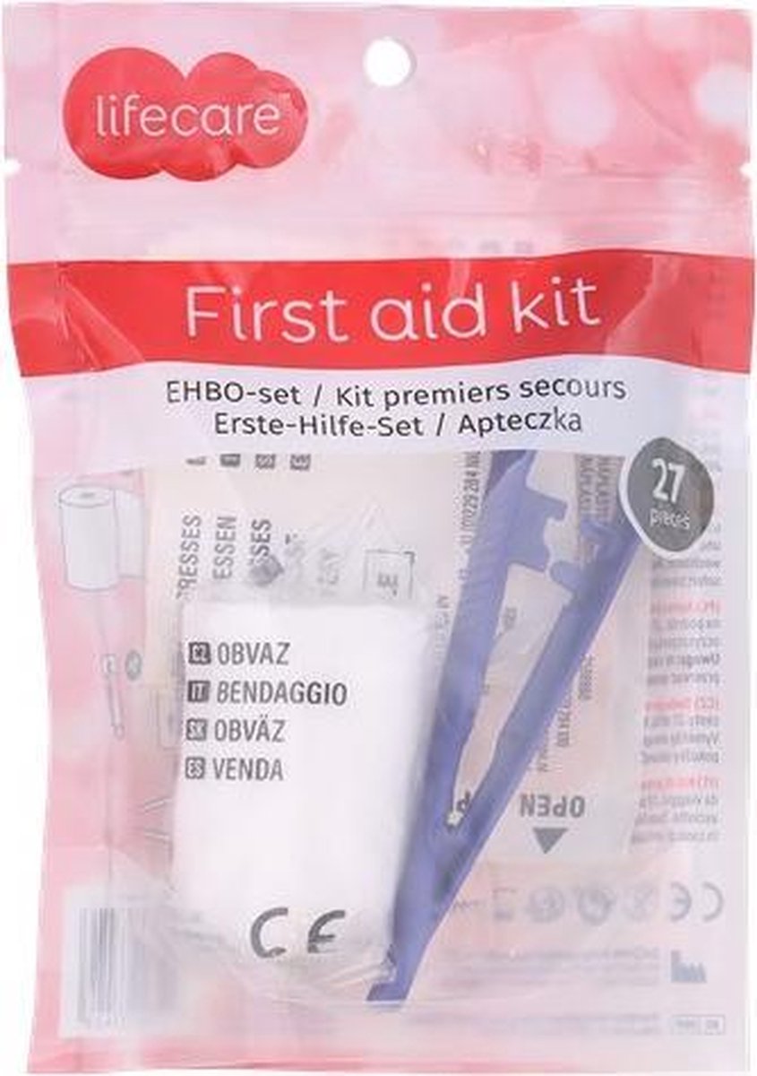 EHBO-set / Verband/Pleisters/Kompressen/27-delig