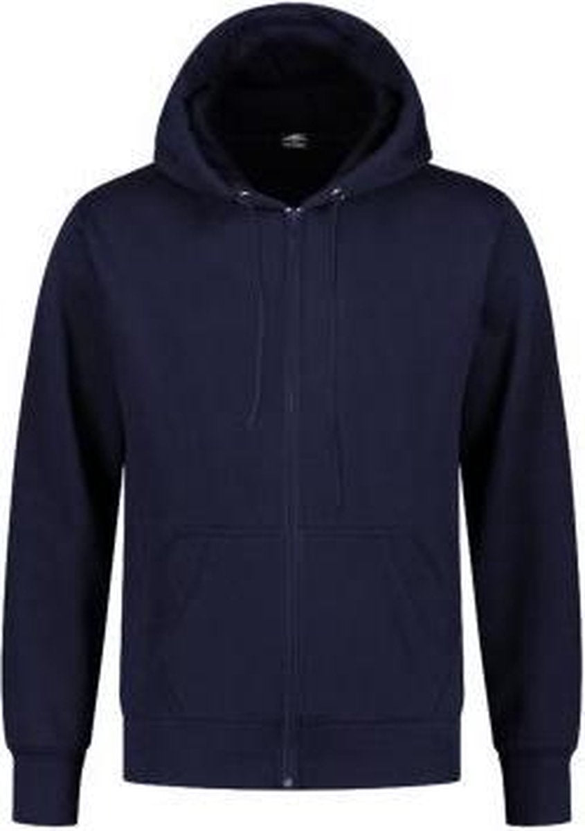 REWAGE Hoodie Met Rits Premium Heavy Kwaliteit - Heren - Donkerblauw - XXL