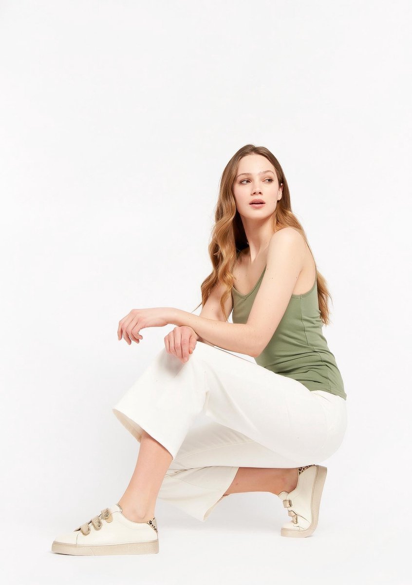 Tanktop van biologisch katoen - Khaki