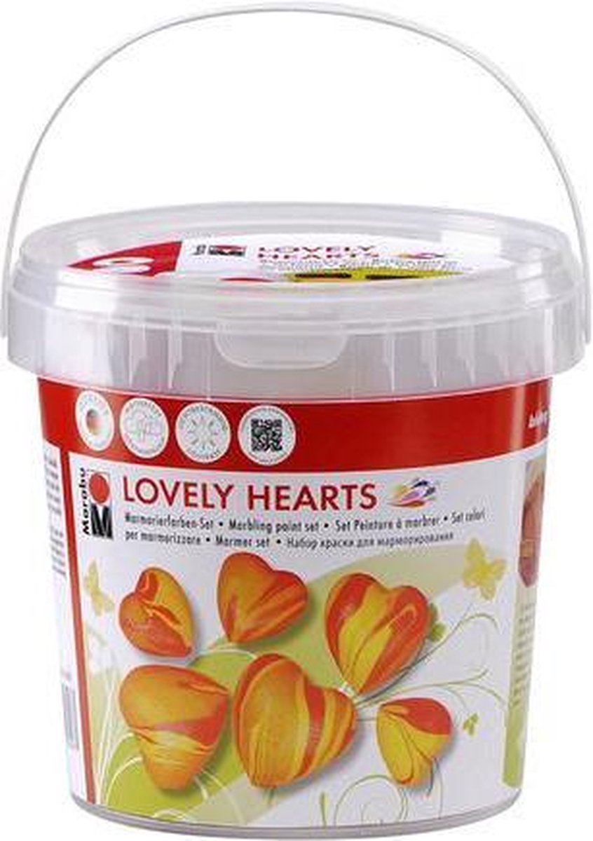 EASY MARBLE SET LOVELY HEARTS