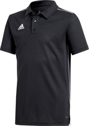 adidas Core 18 Sportpolo - Maat 164  - Unisex - zwart/wit