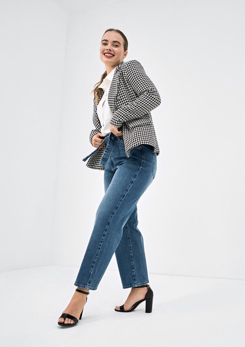 Jeans met hoge taille - Blauw