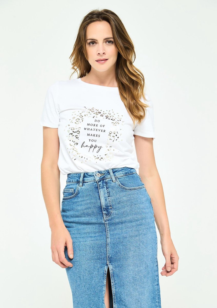 T-shirt met print - Wit