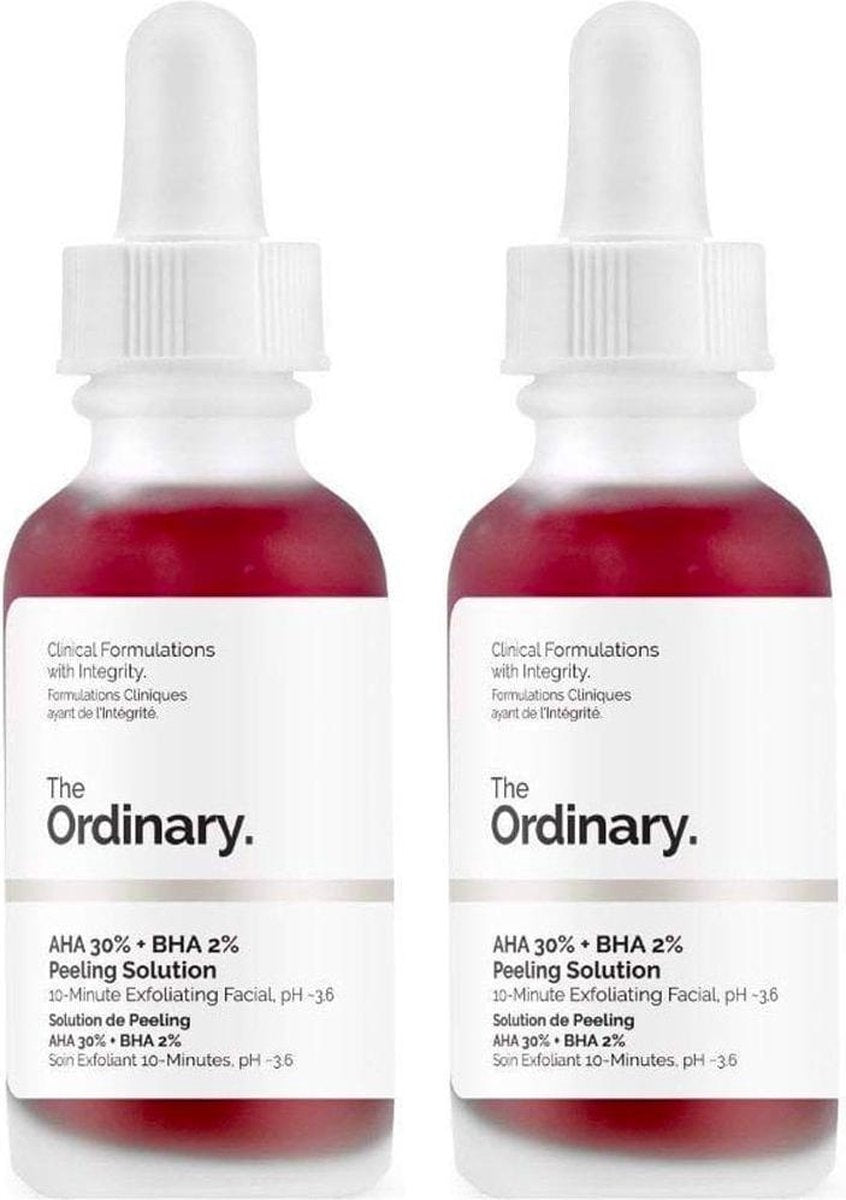 The Ordinary -  AHA 30% Peeling Solution - 2 STUKS - Gezichtspeeling - Hyperpigmentatie - DUO PACK