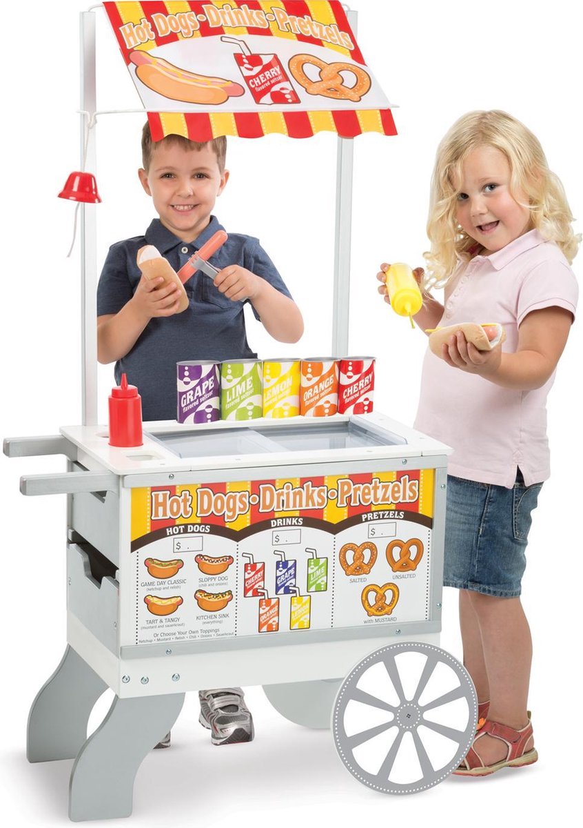 Melissa And Doug - Snacks And Sweets Food Cart (19350) /pretend Play /pink