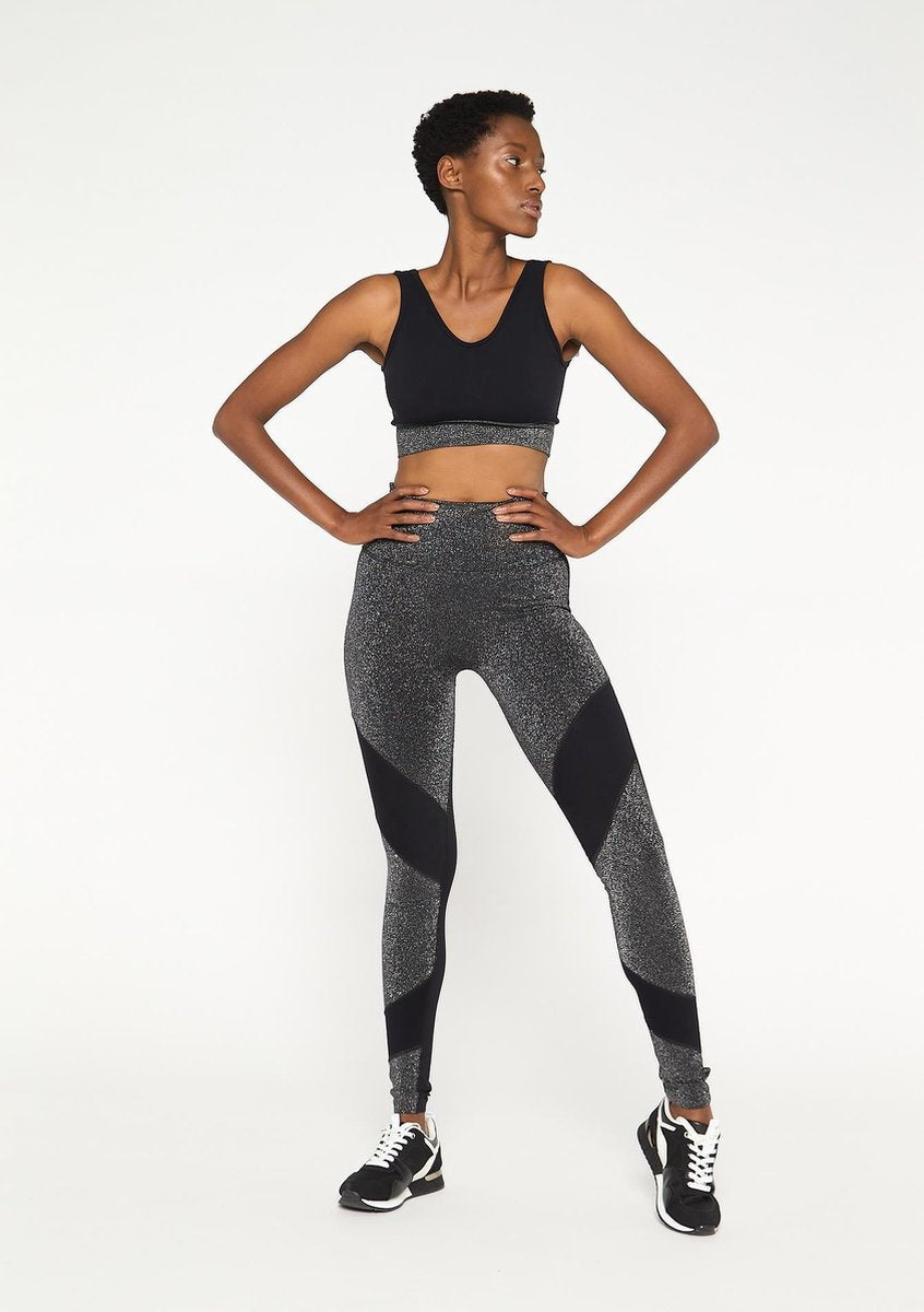Legging met lurex - Zwart