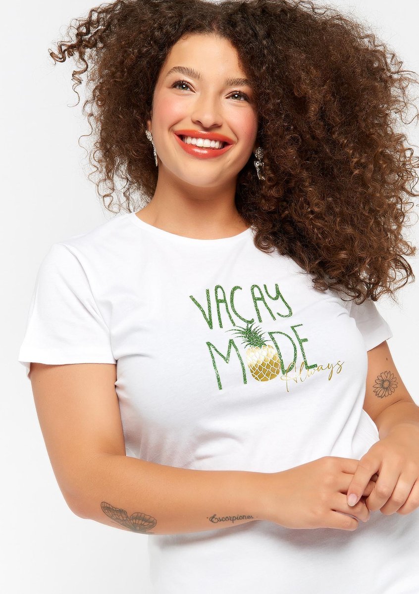 T-shirt met tekst - Wit