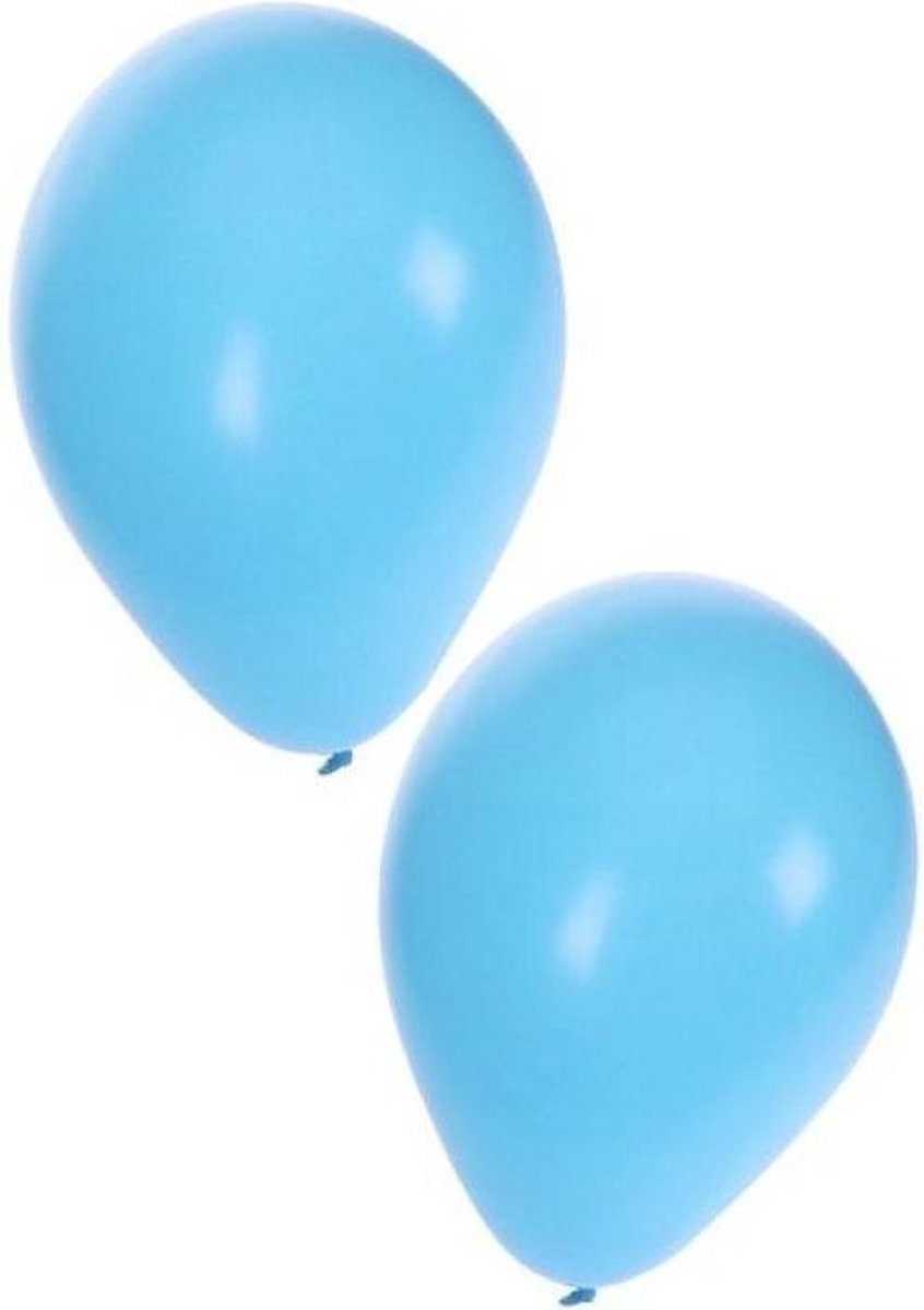 Ballon 50 x licht blauw nr 10