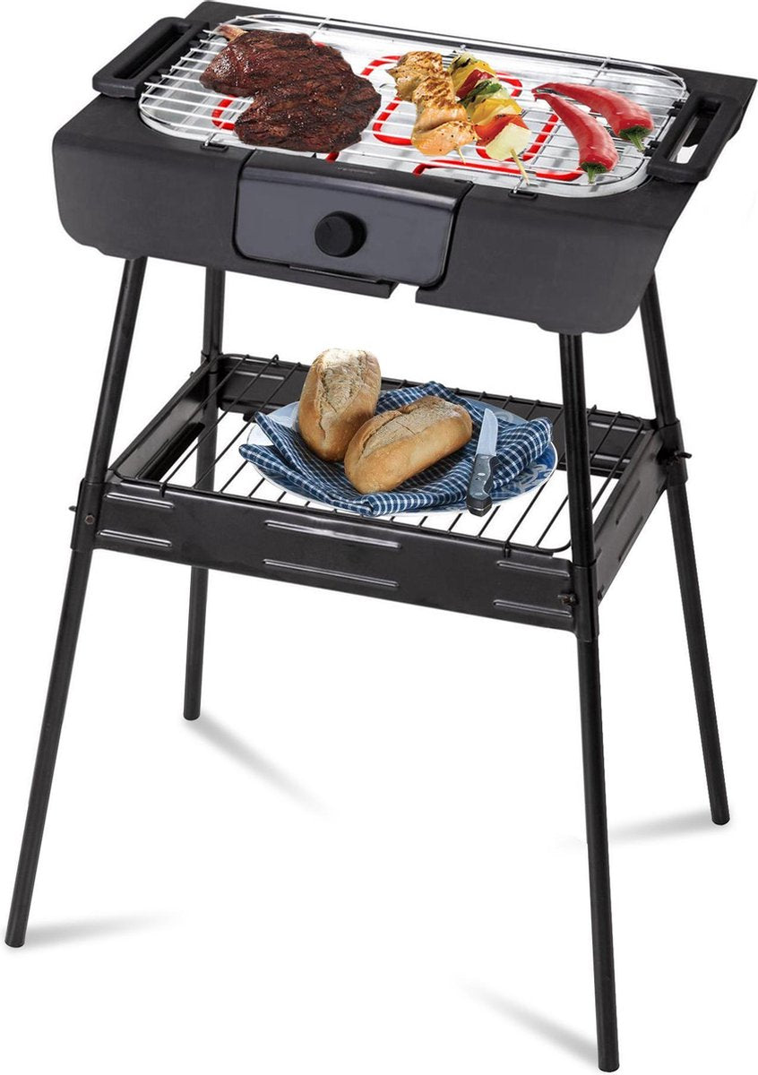 MaxxGarden Elektrische Barbecue - Met onderstel - 2000W - Zwart