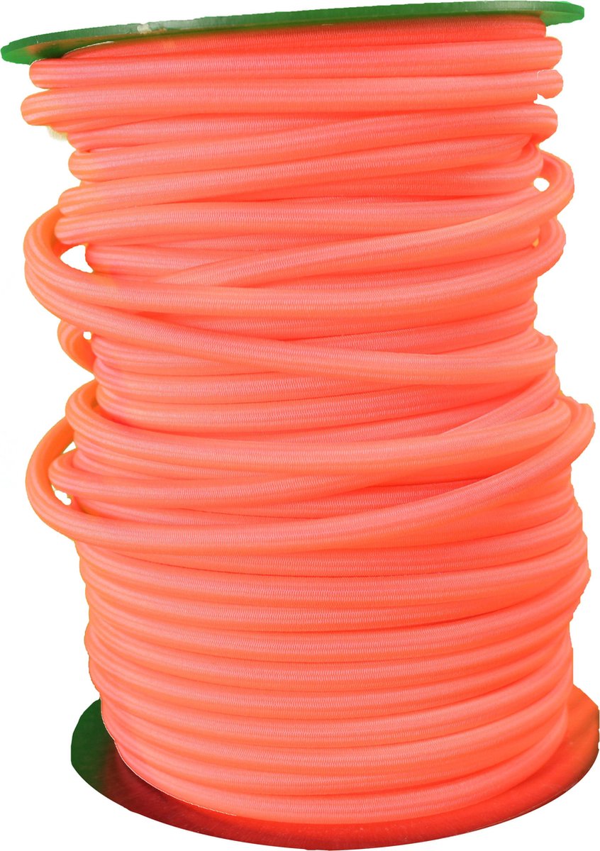 Bungykoord 4mm fluo oranje rol
