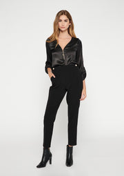 Broek met decoratieve knopen - Zwart