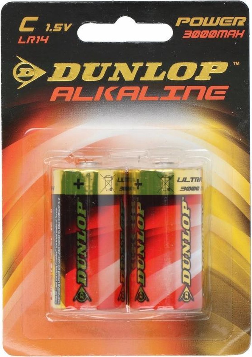 2x Dunlop LR14 C batterijen - alkaline - batterijen / accu