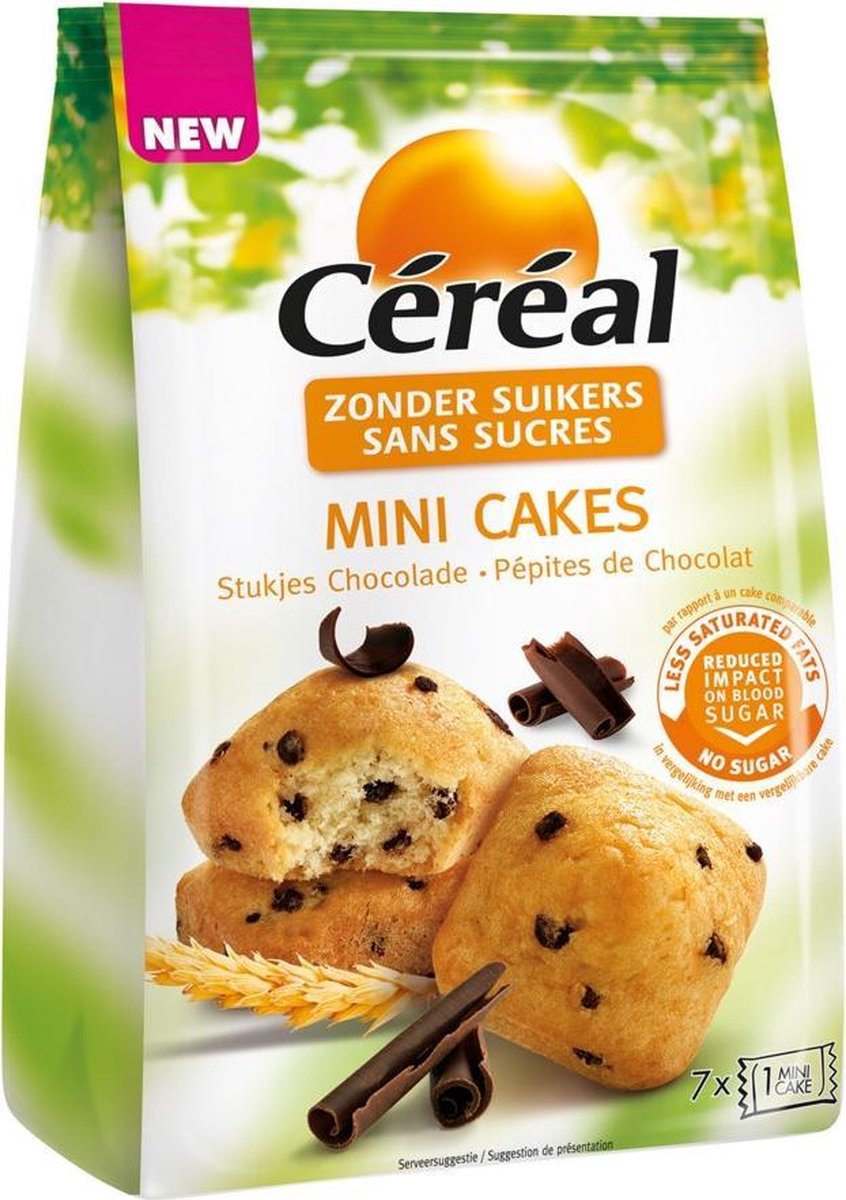 Cereal Mini Cakes Stukjes Chocolade 196 gr