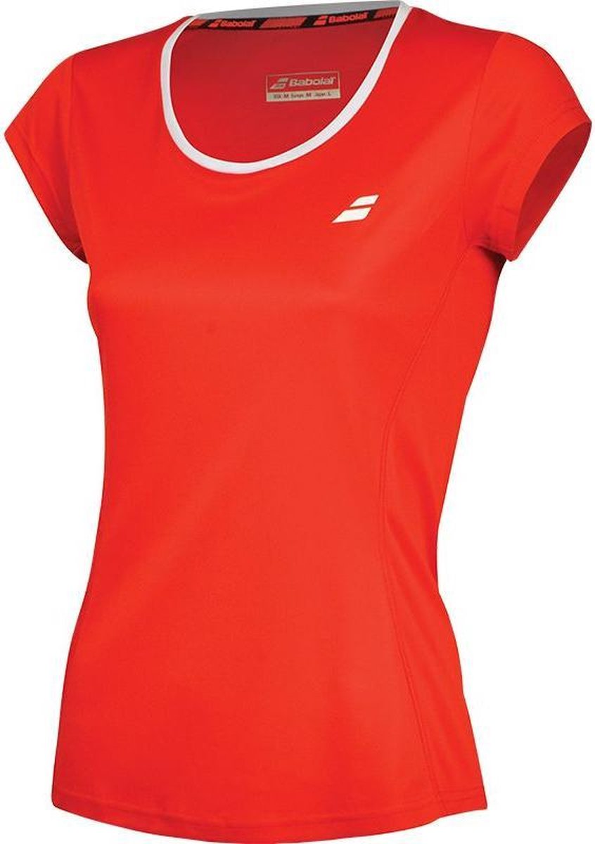 Babolat - Core Flag Club T-Shirt - Dames - Rood - Maat XS
