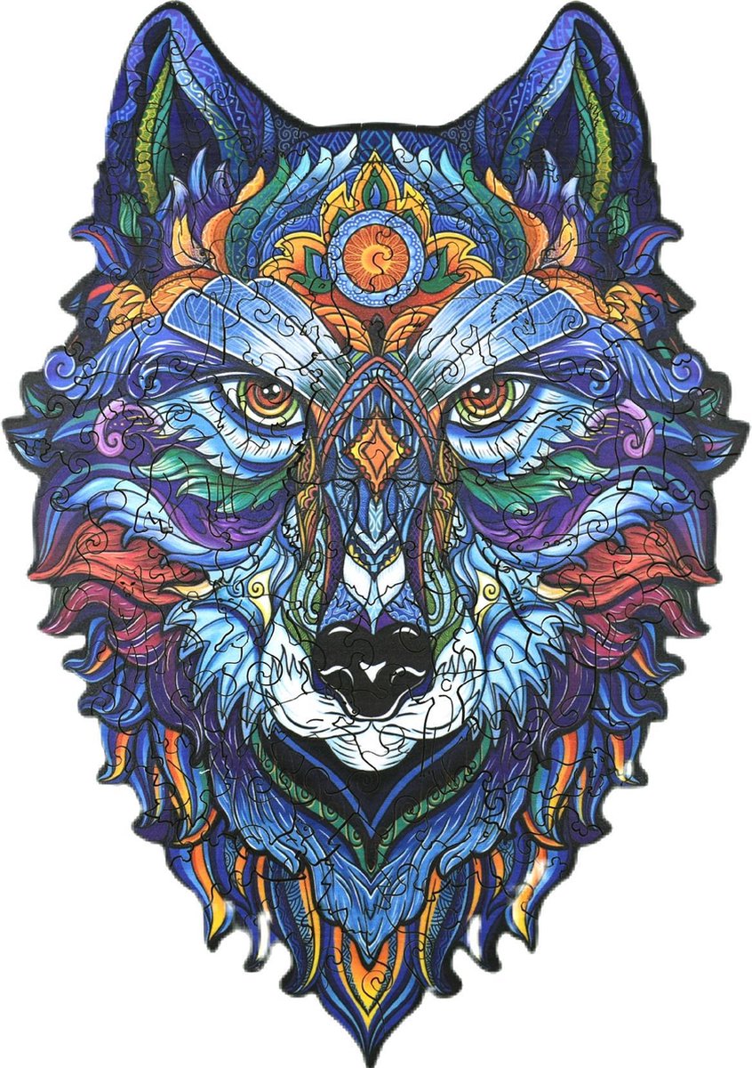 Mystery wolf 031 A3 | Legpuzzel wolf | houten Jigsaw puzzels | 200 stukjes | dierenpuzzel| meer dan 50 verschillende modellen