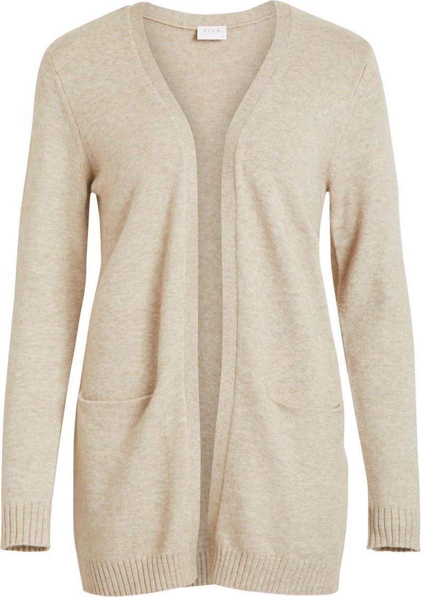Viril L/s Open Knit Cardigan-noos 14044041 Natural Melange