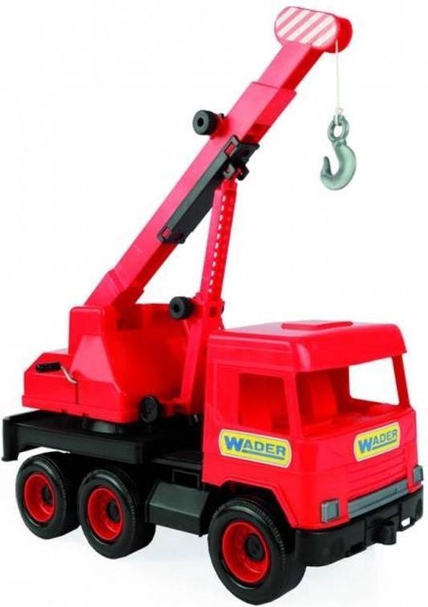 Wader Speelgoed Kraanwagen Rood 43 Cm