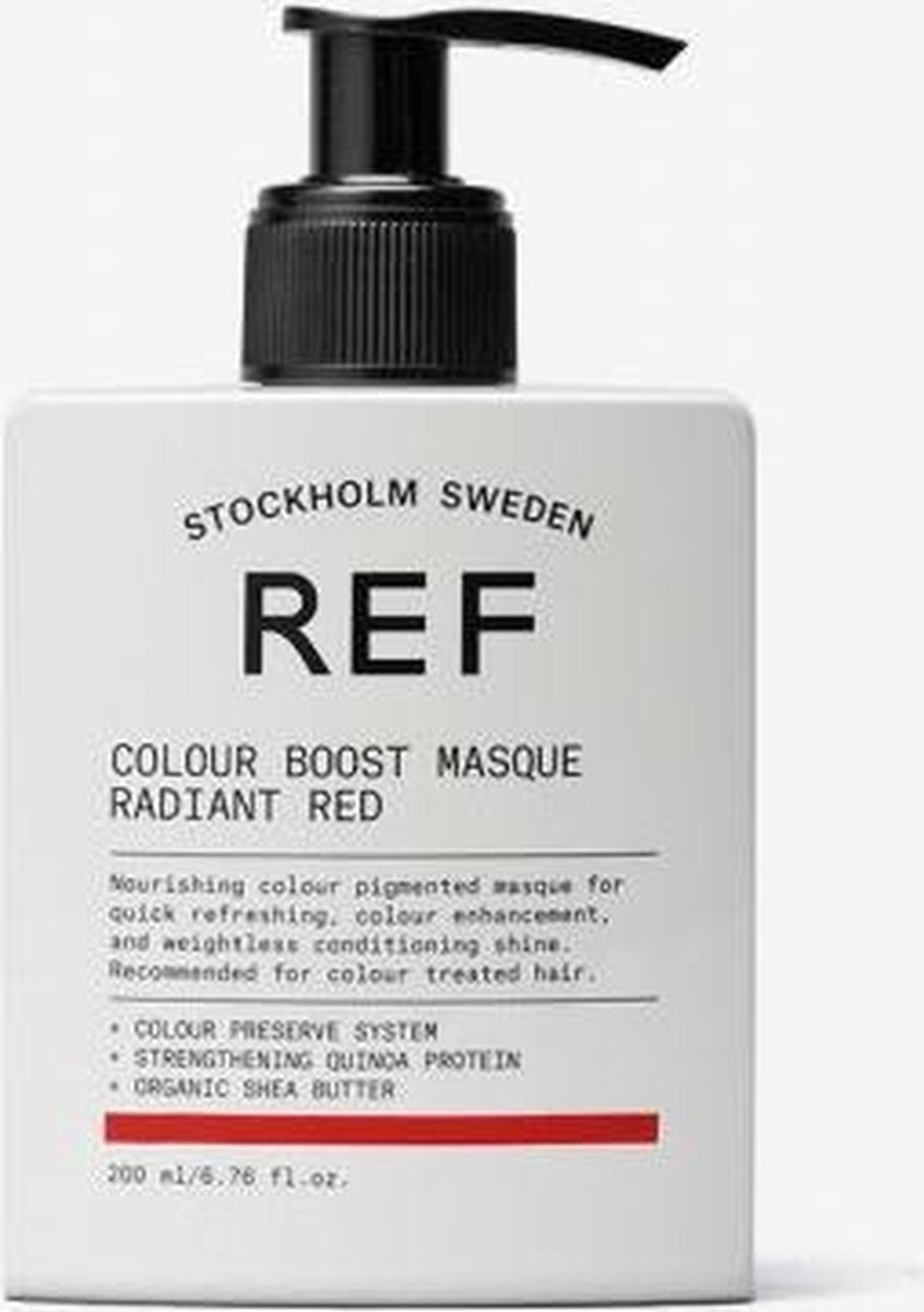 REF Colour Boost Masque Radiant Red haarmasker Vrouwen 200 ml